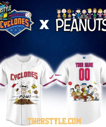 Brooklyn Cyclones Peanuts Night 2026 Minor League Personalized Jersey