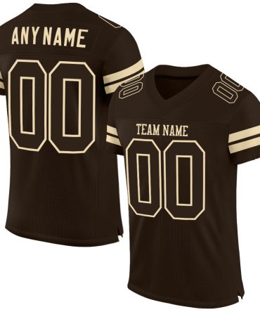 Custom Brown Brown-Cream Football Jersey, Gift For Football Fans