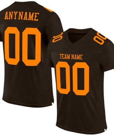 Custom Brown Bay Orange Football Jersey, Gift For Football Fans