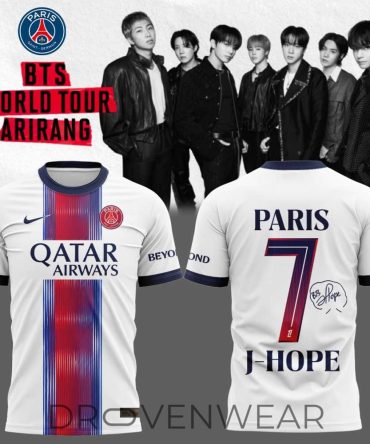 Bts All Members World Tour Arirang X Psg Signature Limited Away Jersey