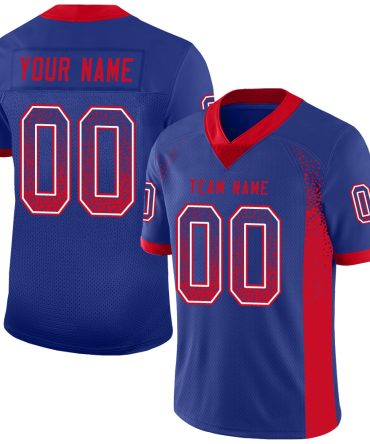 Custom Royal Red-White Drift Fashion Football Jersey, Gift For Football Fans