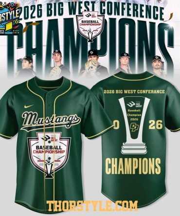 Cal Poly Mustangs 2026 Big West Conference Champs Celebrate Baseball Jersey