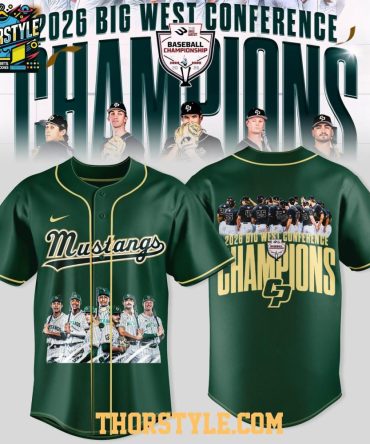 Cal Poly Mustangs Big West Conference 2026 Champions Baseball Jersey