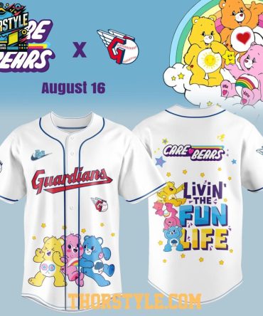 Cleveland Guardians Care Bears Day 2026 Livin' The Fun Life Baseball Jersey
