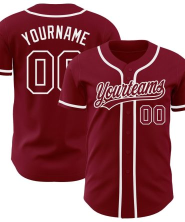 Custom Crimson Crimson-White Baseball Jersey, Gift For Baseball Fans