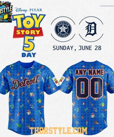 Detroit Tigers Toy Story 5 Night 2026 Personalized Baseball Jersey