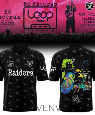 Ed Sheeran The Loop Tour 2026 Allegiant Stadium Signature Limited Edition Football Jersey