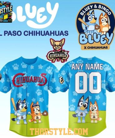 El Paso Chihuahuas Bluey And Bingo 2026 Game Custom Baseball Jersey