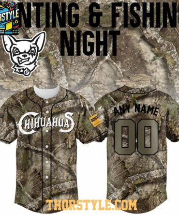 El Paso Chihuahuas Hunting And Fishing Night 2026 Game Custom Baseball Jersey