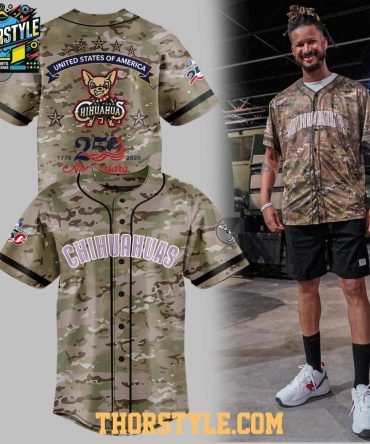 El Paso Chihuahuas Military Appreciation Night 2026 Camo Baseball Jersey