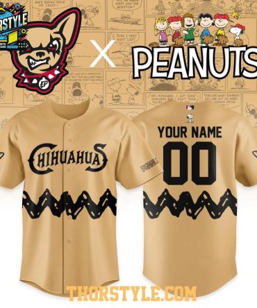 El Paso Chihuahuas X Peanuts Night 2026 Sand Personalized Baseball Jersey