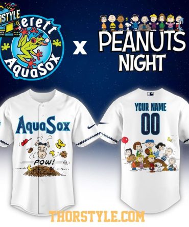 Everett Aquasox Peanuts Night 2026 Minor League Personalized Jersey