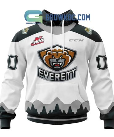 Everett Silvertips Away Jersey Personalized Hoodie Shirt