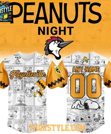 Fayetteville Woodpeckers X Peanuts Night Personalized Baseball Jersey 2026