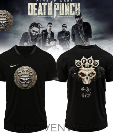 Five Finger Death Punch "Hits Me Tour" 2026 Signed - Football Jersey
