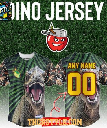 Fort Wayne Tincaps 2026 Dino Night Personalized Baseball Jersey