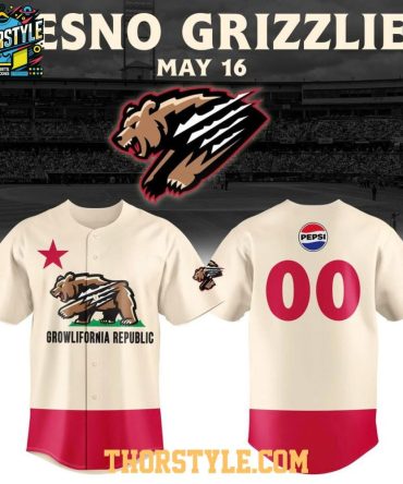 Fresno Grizzlies 2026 Growlifornia Bear Flag Personalized Baseball Jersey