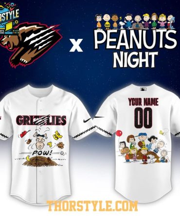 Fresno Grizzlies Peanuts White Night 2026 Milb Personalized Baseball Jersey