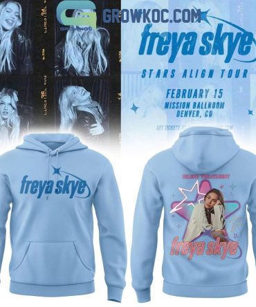 Freya Skye Stars Align Tour 2025 Blue Hoodie Sweatshirt