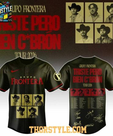 Grupo Frontera Us Tour 2026 Triste Pero Bien C'Bron Baseball Jersey