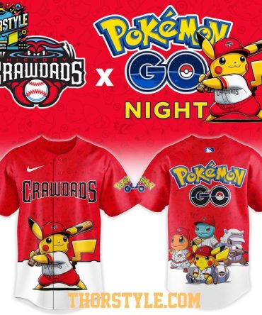 Hickory Crawdads Pokemon Go Night Minor Game Baseball Jersey