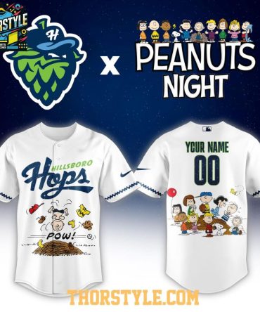 Hillsboro Hops X Peanuts Night 2026 Minor Game Personalized Baseball Jersey