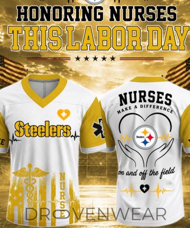 Honoring Nurses This Labor Day - Pittsburgh Steelers Personalized Jersey - V-Neck Short Sleeve Jersey
