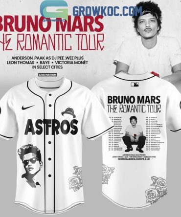 Houston Astros X Bruno Mars The Romantic Tour 2026 Jersey