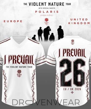 I Prevail - The Violent Nature Tour 2026 Football Jersey