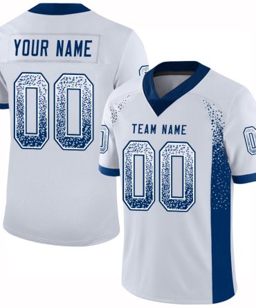 Custom White Royal Drift Fashion Football Jersey, Gift For Football Fans