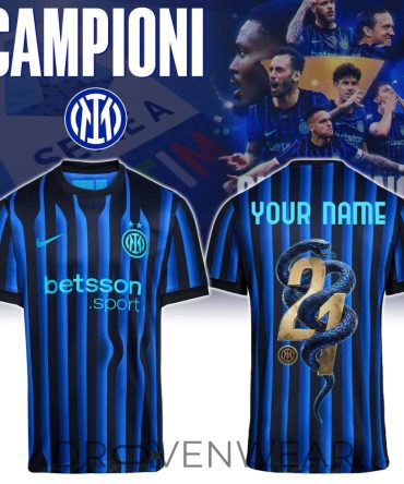 Inter Milan Italian Champions 2025-2026 Jersey Version Ii