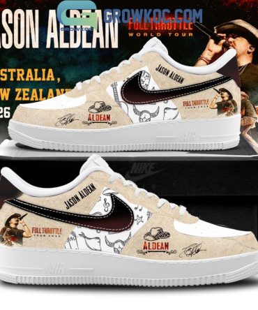 Jason Aldean Full Throttle World Tour Air Force 1 Shoes