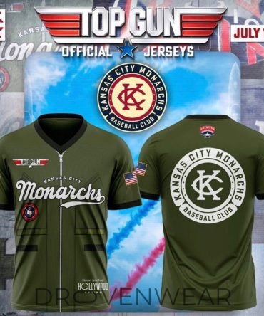 Kansas City Monarchs Top Gun Night 2026 Limited Edition Football Jersey