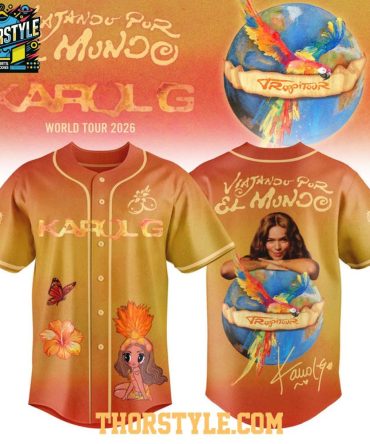 Karol G 2026 Viajando Por El Mundo Tropitour Baseball Jersey