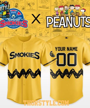 Knoxville Smokies Peanuts Night Game 2026 Personalized Baseball Jersey