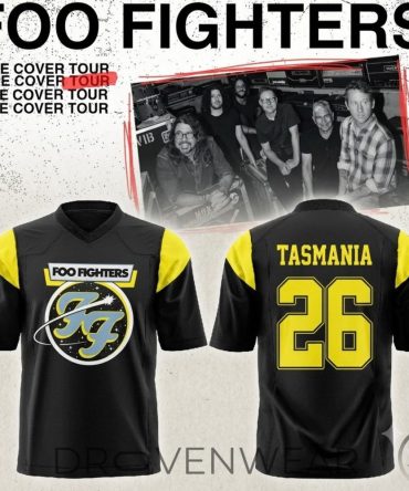 Limited Edition Foo Fighters Take Cover Tour 2026 Football Jersey V2