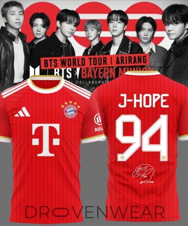Limited Edition J-Hope Bts World Tour ‘Arirang’ In Munich Jersey Shirt