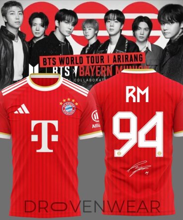 Limited Edition Rm Bts World Tour ‘Arirang’ In Munich Jersey Shirt