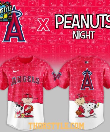 Los Angeles Angels Peanuts Game Night 2026 Classic Baseball Jersey