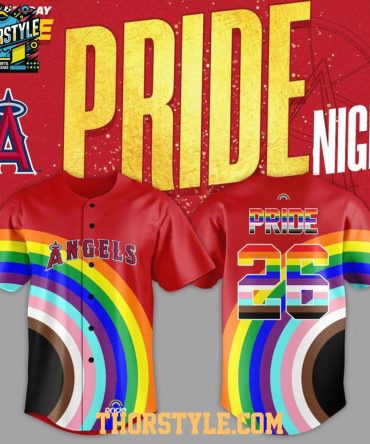 Los Angeles Angels Pride 2026 Night In Red Personalized Baseball Jesrey