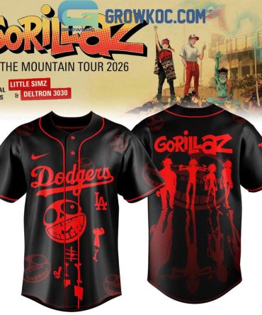 Los Angeles Dodgers X Gorillaz The Mountain Tour North America 2026 Jersey
