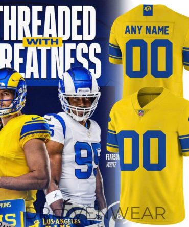 Los Angeles Rams Classic Sol Game Personalized Football Jersey