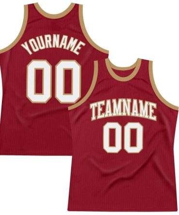 Custom Maroon White-Old Gold Throwback Basketball Jersey, Gift For Basketball Fans
