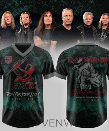 Melbourne Storm Iron Maiden Run For Your Lives Tour Football Jersey