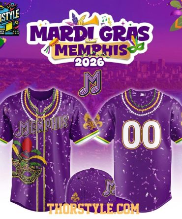 Memphis Redbirds Mardi Gras 2026 Night Game Personalized Baseball Jersey