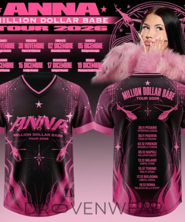 Million Dollar Babe Tour 2026 Black Football Jersey