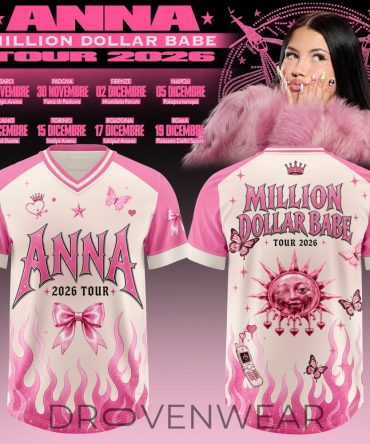Million Dollar Babe Tour 2026 Football Jersey