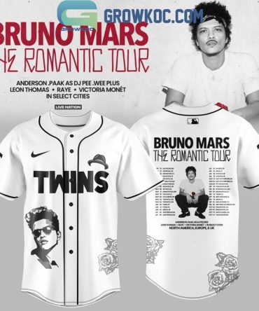 Minnesota Twins X Bruno Mars The Romantic Tour 2026 Jersey