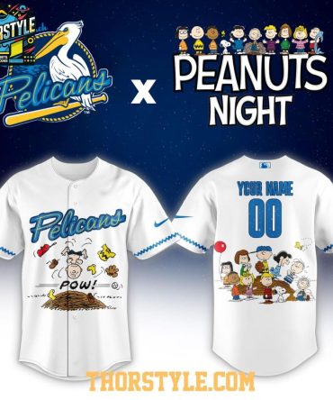 Myrtle Beach Pelicans Peanuts White Night 2026 Milb Personalized Jersey