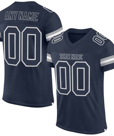 Custom Navy Navy-White Football Jersey, Gift For Football Fans